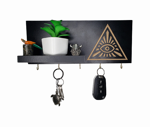 Porta Chaves Decorativo Organizador - Olho que tudo vê
