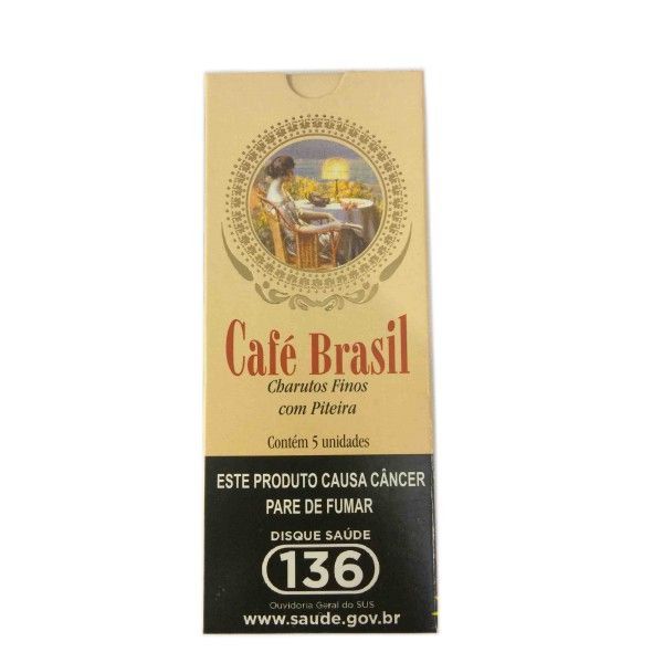 CIGARRILHA CAFÉ BRASIL - CX COM 5 UNIDADES