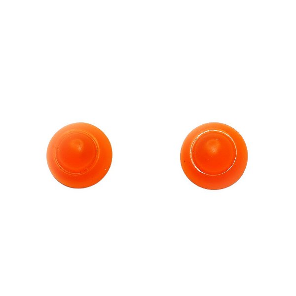 Brinco Pastilha Resina Laranja Médio