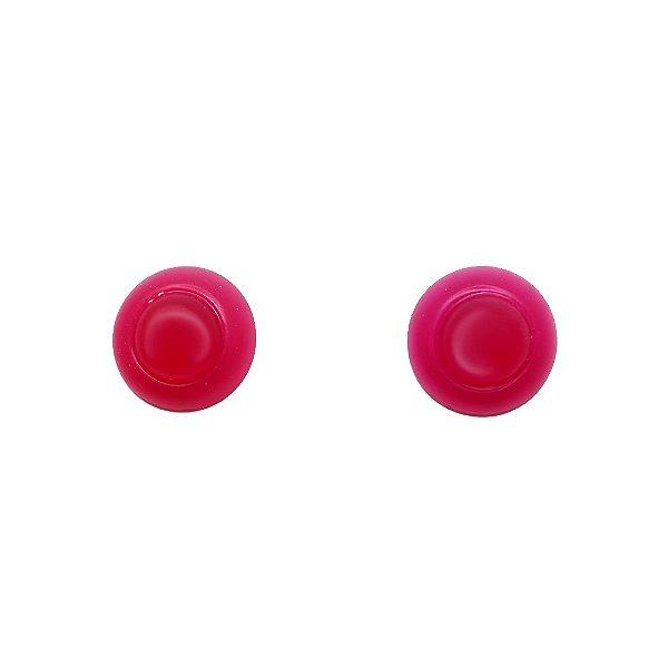 Brinco Pastilha Resina Pink Médio