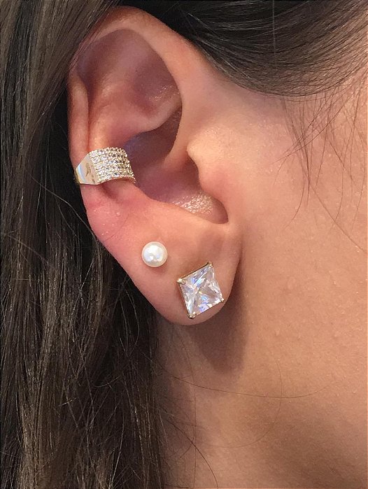 Piercing Fake Cravejado Zircônias