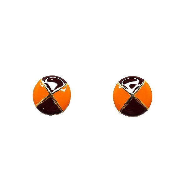 Brinco Bicolor Esmaltado Terroso