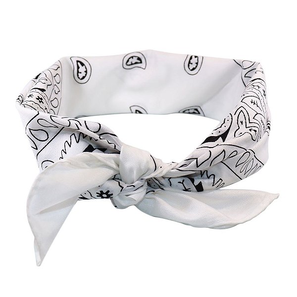 Lenço Tipo Bandana Branco