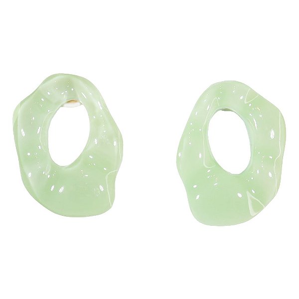 Brinco Resina Verde Oliva