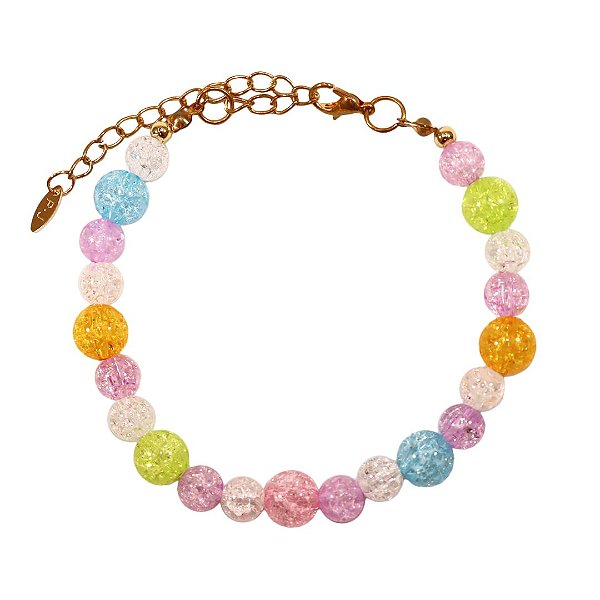 Pulseira Bolas Color Resina
