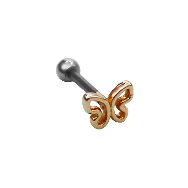Piercing de Furo Borboleta Dourado