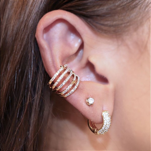 Piercing Fake Cravejado Voltas Zircônias