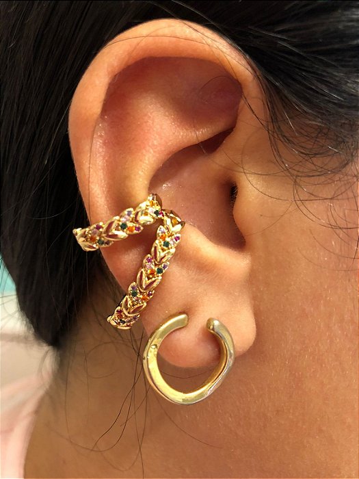 Piercing Fake em Zircônias Rainbow