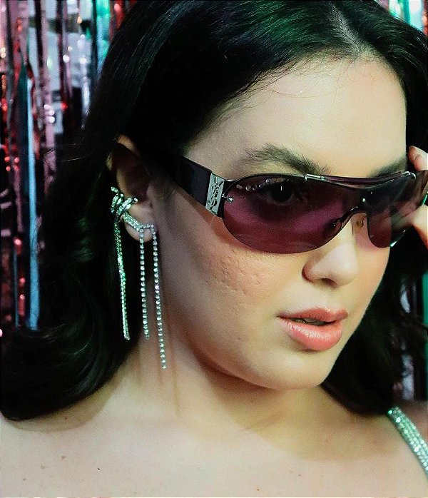 Piercing Pêndulo Zircônias Prata