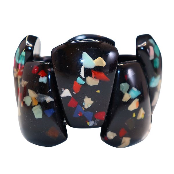 Bracelete Resina Preto