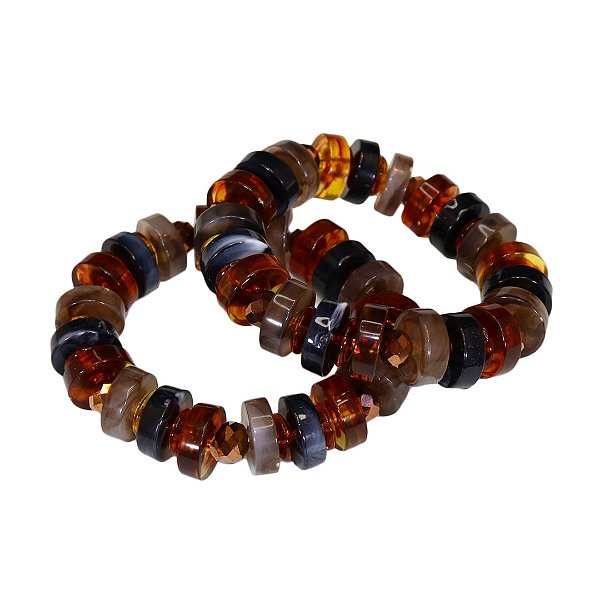 Pulseiras Discos Resina Color