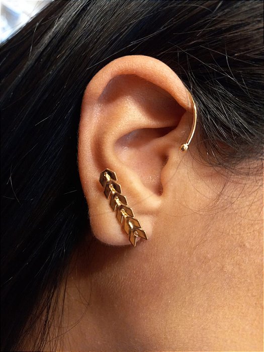 Brinco Ear Cuff Fake Escamas