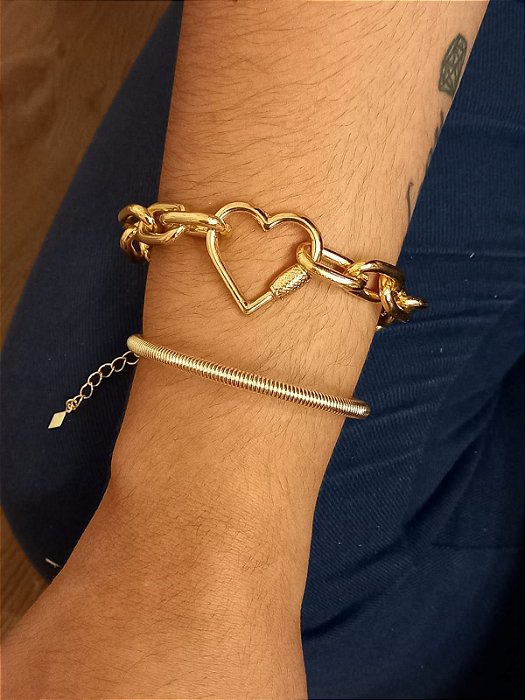 Pulseira Correntaria Coração