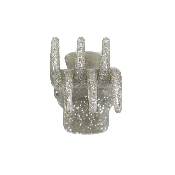Piranha Acrílico Prata Glitter