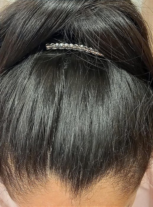 Pente Prata Strass P