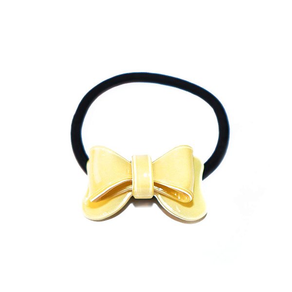 Liga Para Cabelo Laço Resina Amarelo Claro