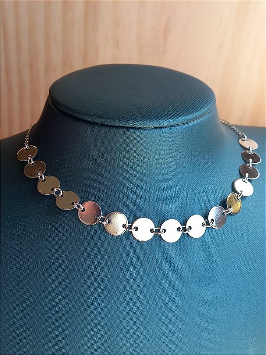 Choker Medalhas Prata