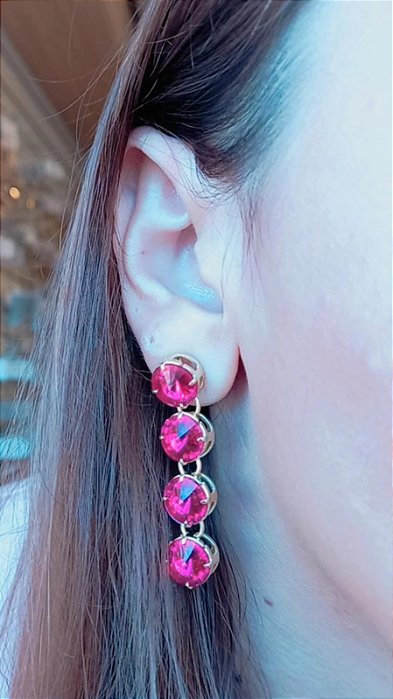 Brinco Chaton Pontos Pink