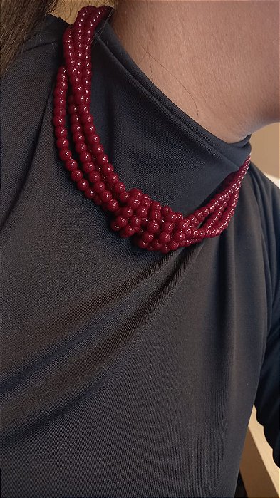 Maxi Colar Balls Marsala