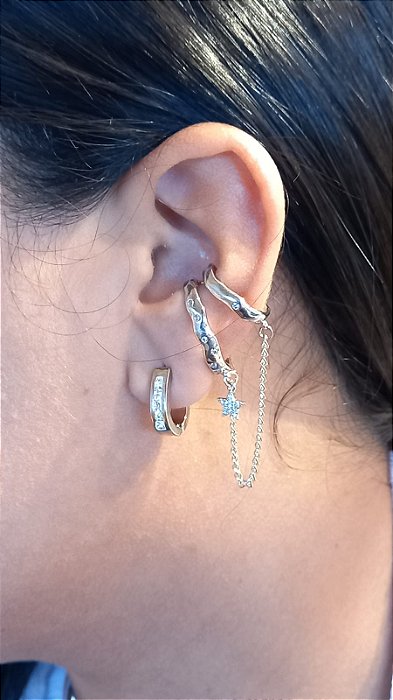 Piercing Fake Duplo Prata