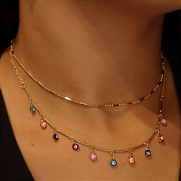 Choker Duo Olho Grego