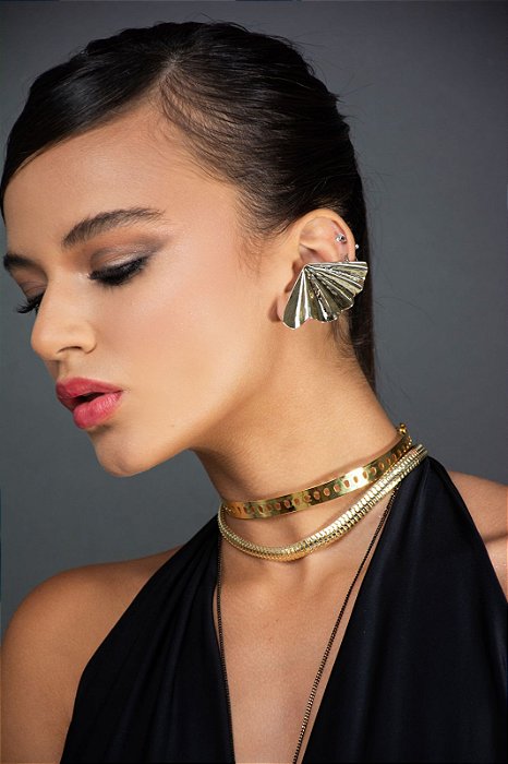 Brinco Ear Cuff Leque