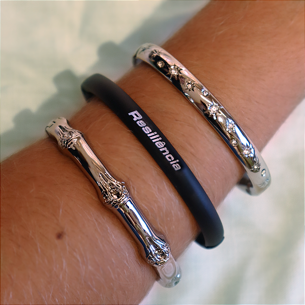 Bracelete Resiliência Aço Fosco