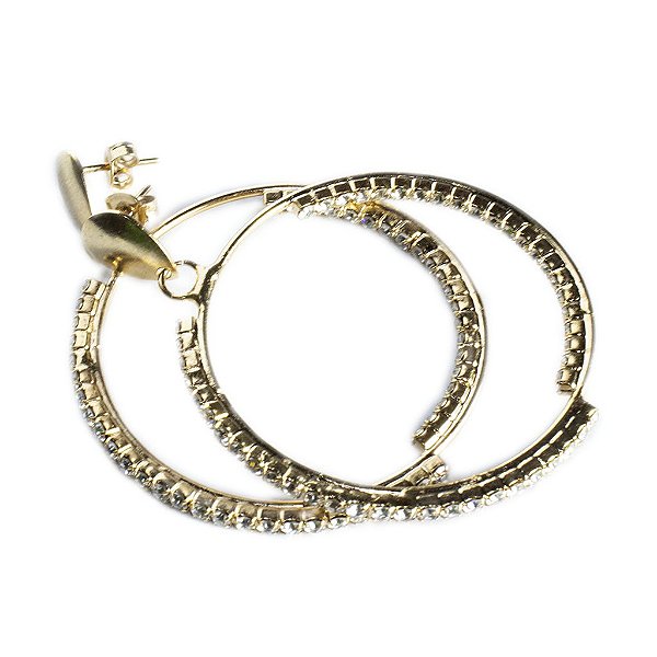 Argola Frontal com Pedrarias Laterais