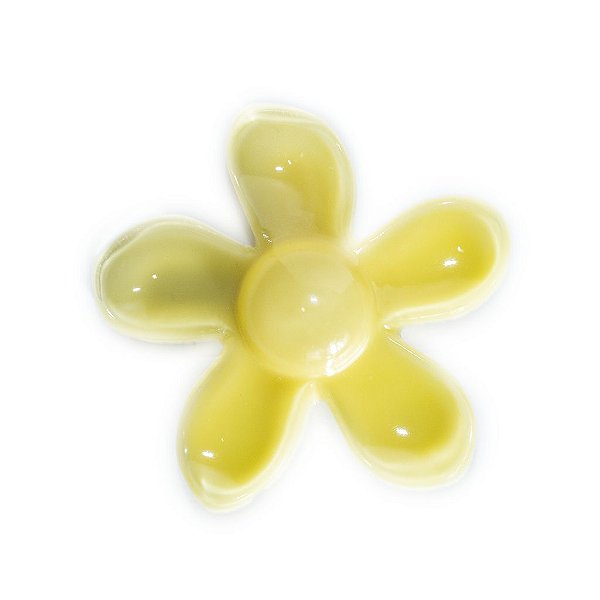 Broche Flor Amarela em Resina
