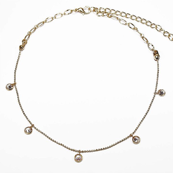 Choker em Zircônias Circular