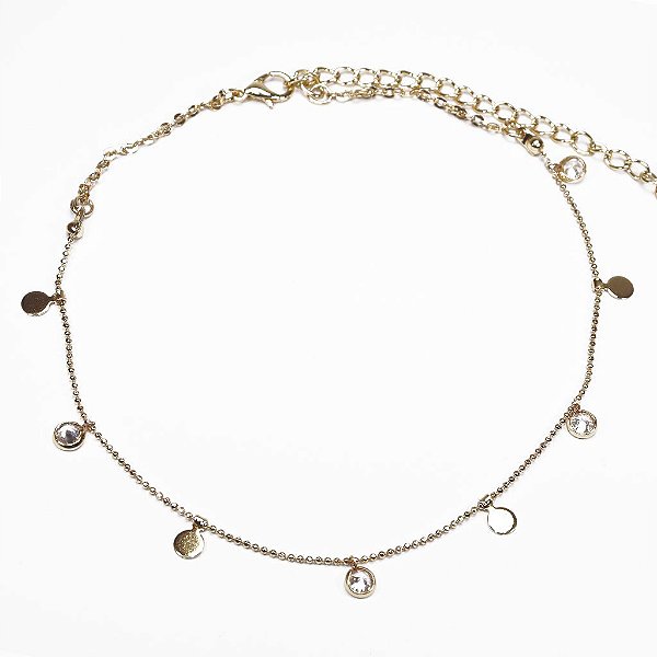 Choker Pingentes  Medalhas  Zircônias