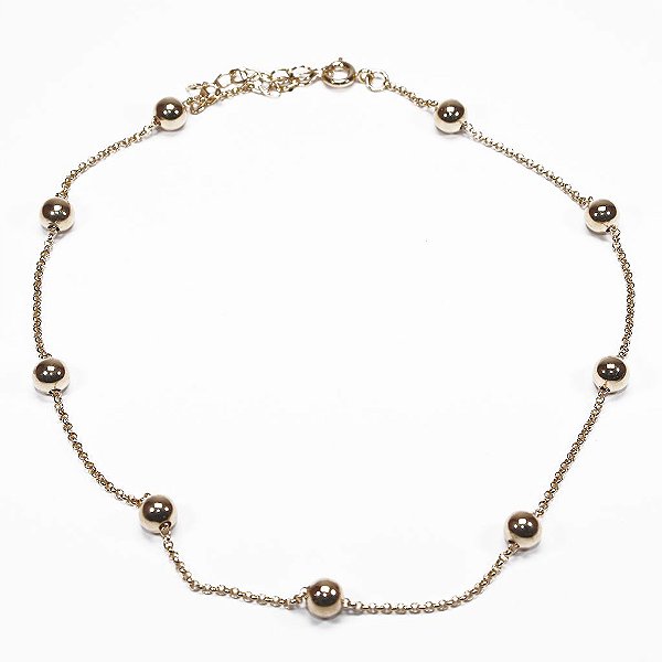 Choker Elos com Esferas