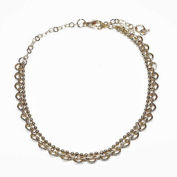 Choker Coração Mini Esferas