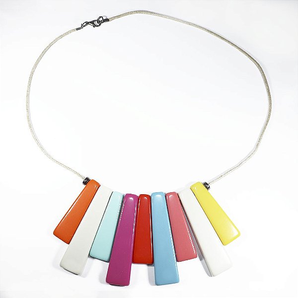 Colar Fio Geométrico Rainbow