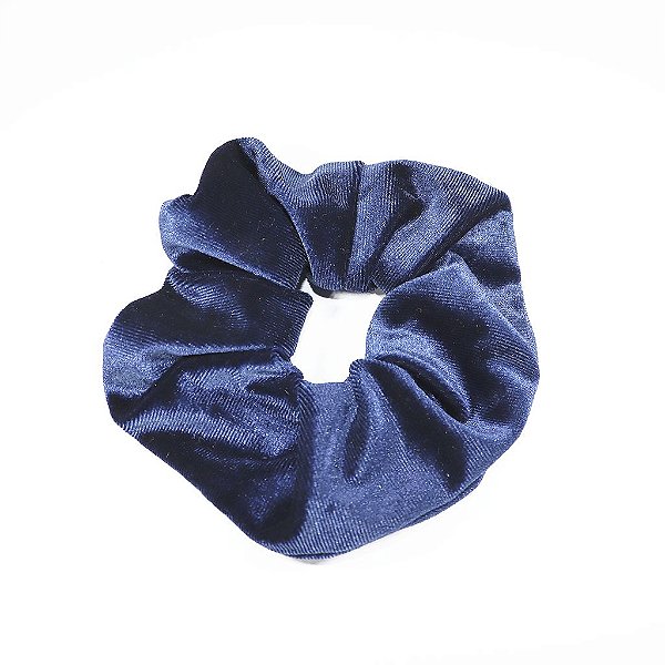 Scrunchie em Veludo Azul