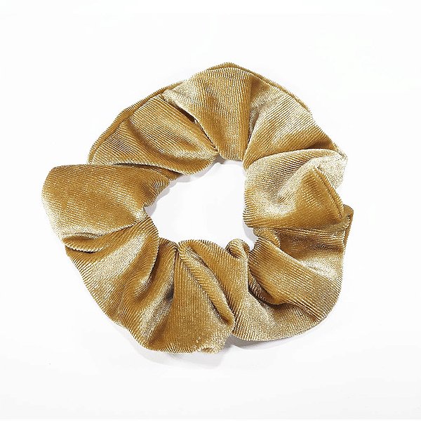 Scrunchie em Veludo Dourada