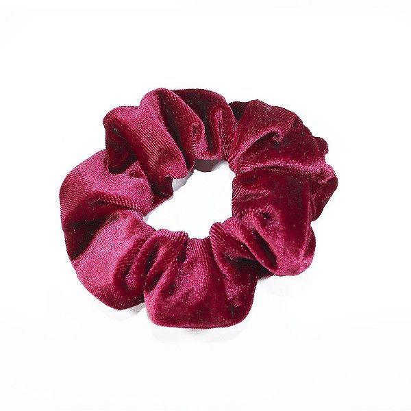 Scrunchie em Veludo Vinho