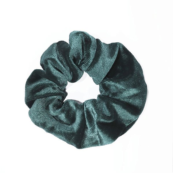 Scrunchie em Veludo Verde