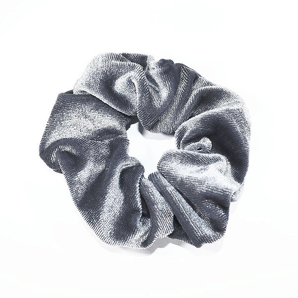 Scrunchie em Veludo Cinza
