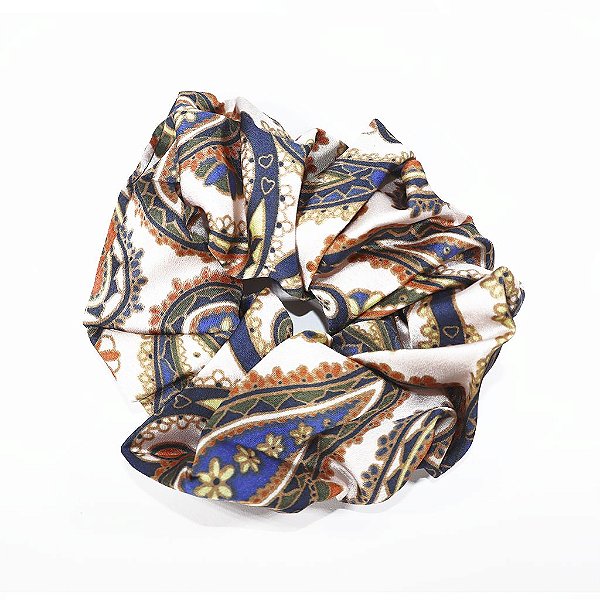 Scrunchie Nude com Estampa