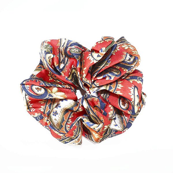 Scrunchie Coral com Estampa