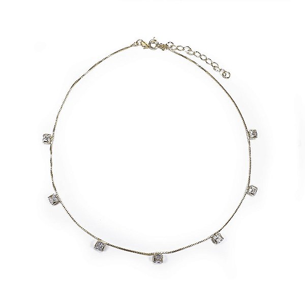 Choker Cubos Zircônias