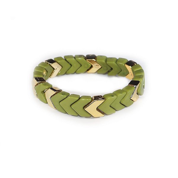 Pulseira Bangles Verde Oliva