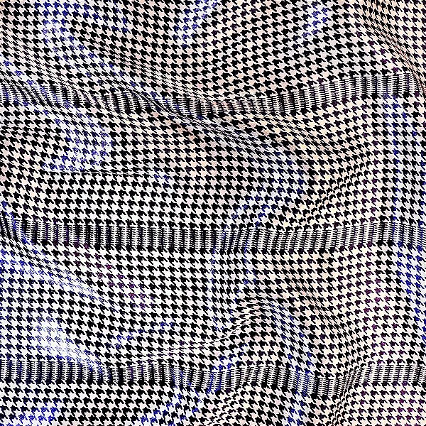 Lenço Estampa Pied de Poule Azul Marinho