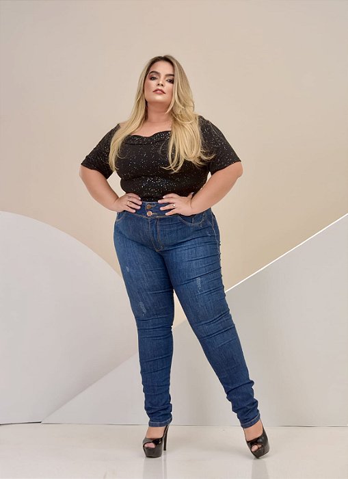Cal a Skinny Plus Size Severo s Jeans Deluxe Jeans no Atacado