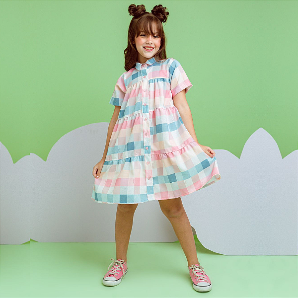 Vestido Infantil Vichy Candy