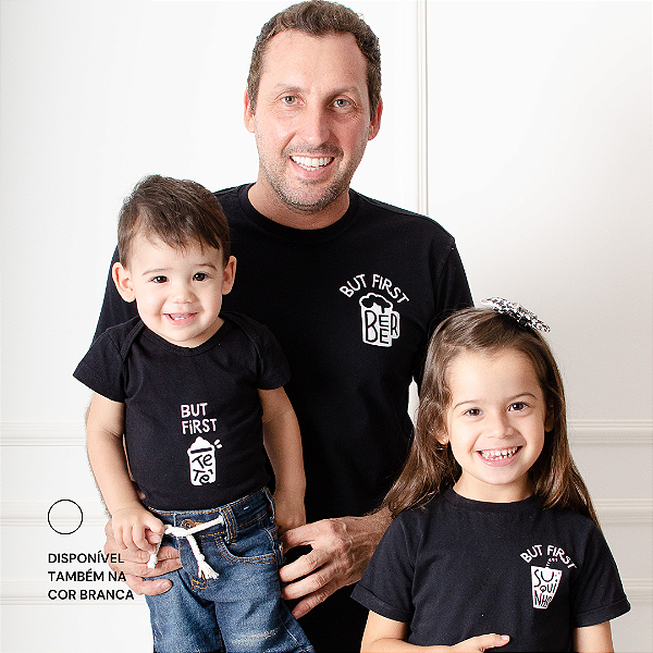 T-shirt Masculina Adulto But First Beer (Tal Pai - Tal Filho/Filha)