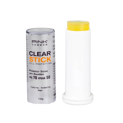 Clear Stick protetor transparente FPS70 FPUVA50 12g Pink Cheeks