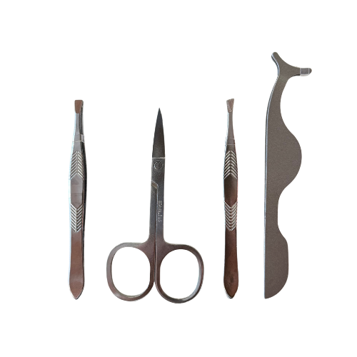 Kit para Sobrancelhas com Pinça, Tesoura.