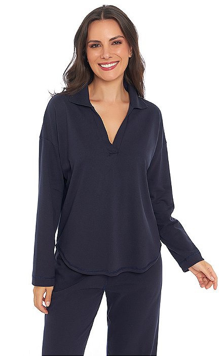 Blusa c/ gola manga longa avulsa - Consuelo Blocker